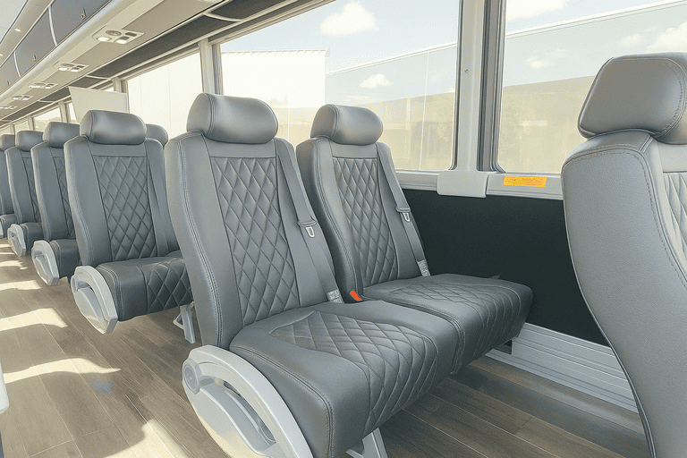 interior of Charter Bus Rental Hempstead charter bus